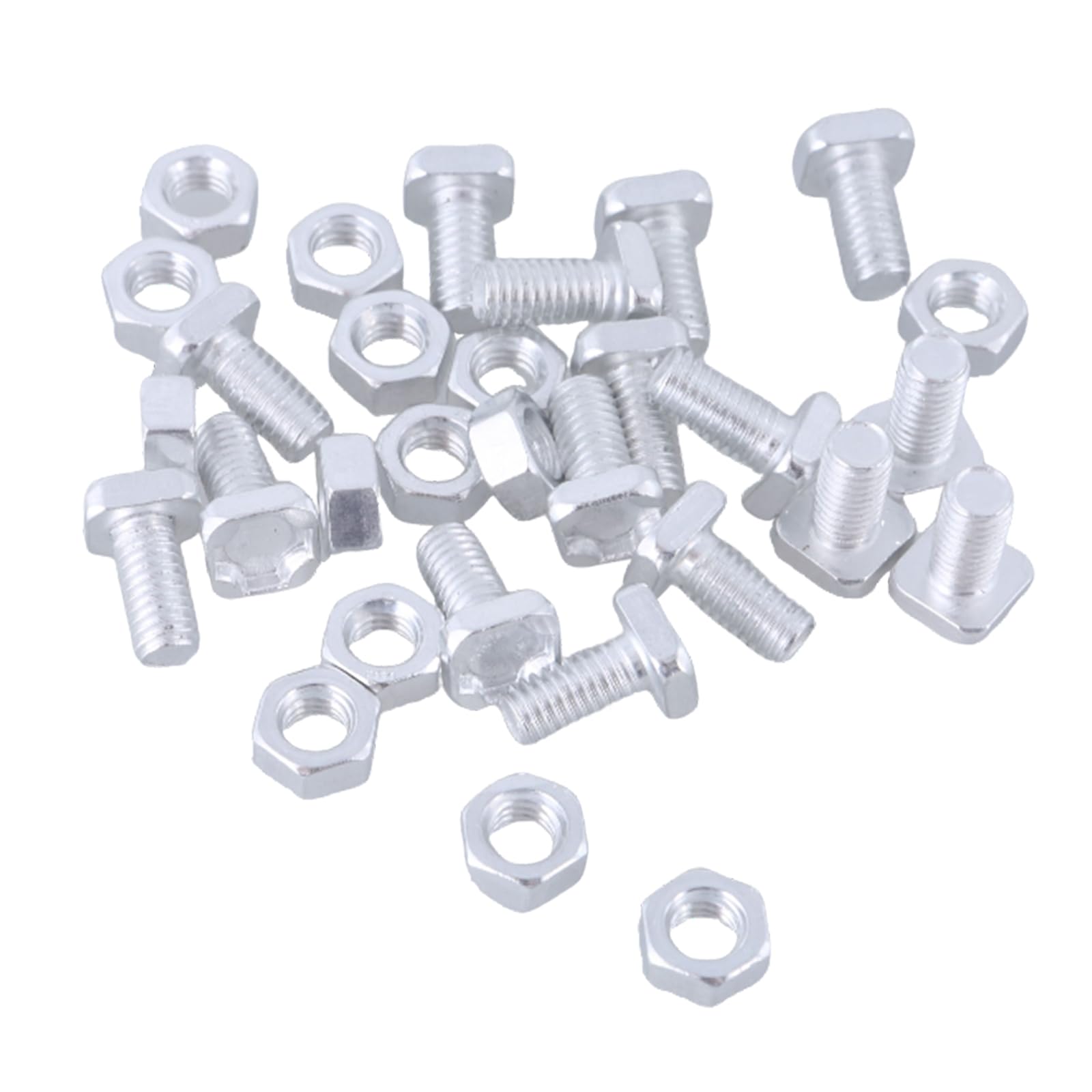 50Pcs Mounting Hardware Set Aluminium M6x15mm Screws Bolts Nut Set Easy To Use For Hardware Greenhouse Supplies