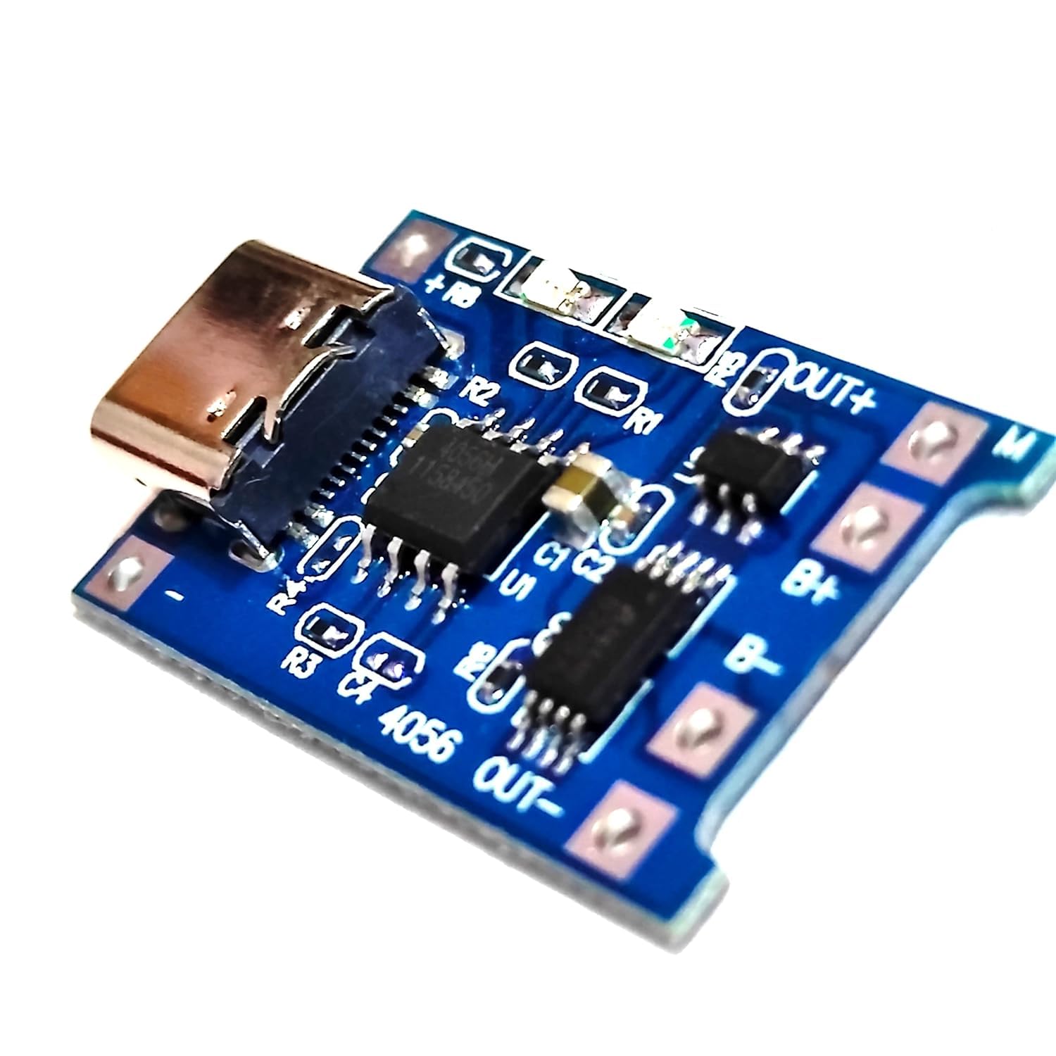 Electro TP4056 Micro USB Lithium Battery Charging Module, Blue PCB, 28mm x 17.3mm, Single Cell Li-ion Charger Board Pack of 1-image-14