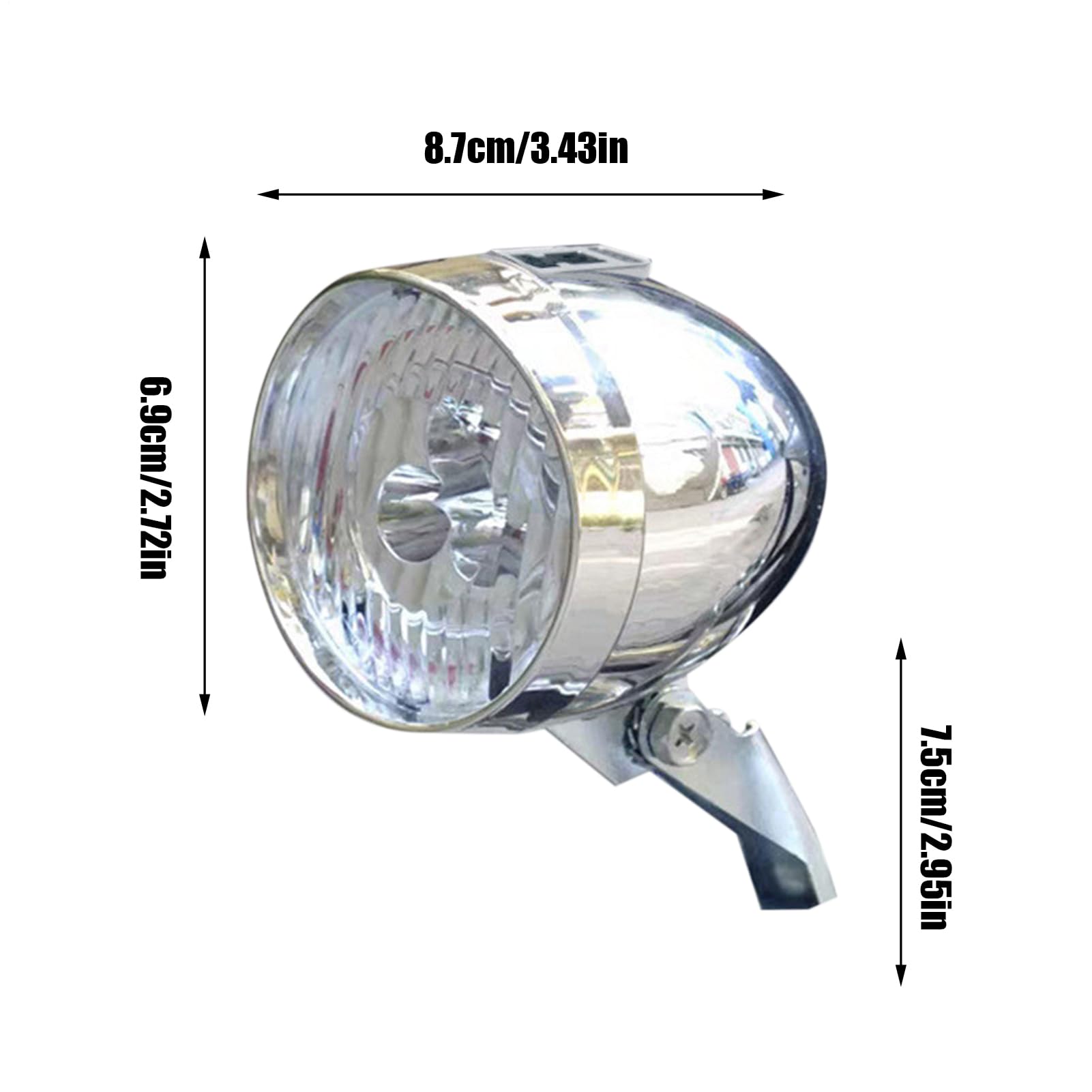 Luci per bici per guida notturna 8.7x6.9 Cm USB Ricaricabile Vintage Retro Bike Luci Anteriori 3 Led Lampadine Faro Attrezzatura da Equitazione Bicicletta
