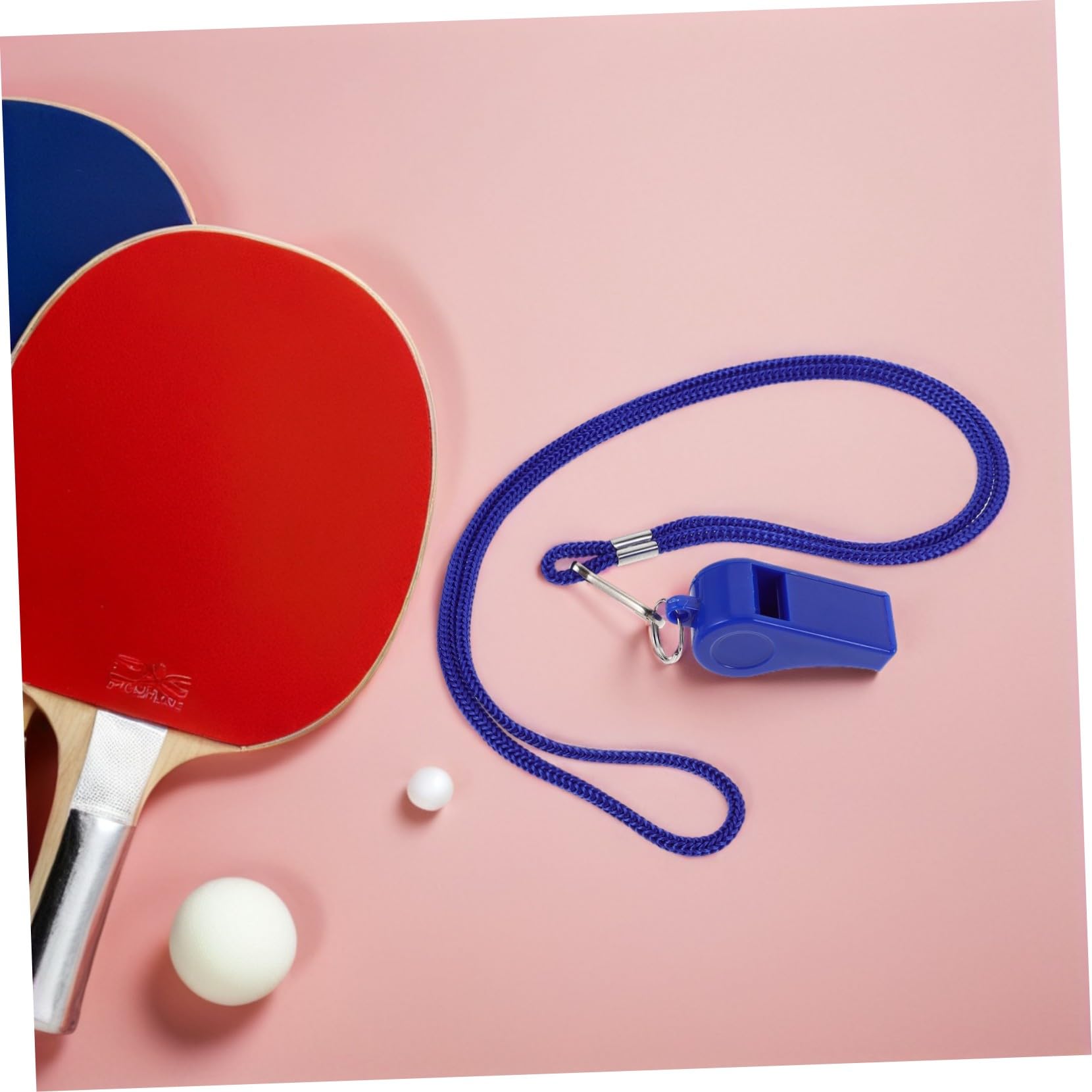 ibasenice 36 Piezas Silbatos de Emergencia Plásticos con Lanyard Sonido Fuerte para Deportes y Seguridad Azul