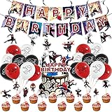 Miles Morales Party Supplies, Superhero Spiderman Party Decorations Favors Sets for Boys and Girls...