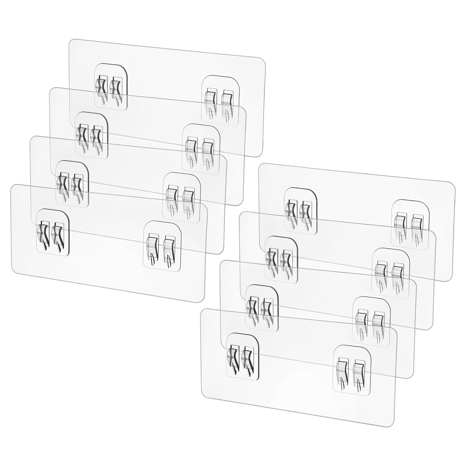 LXUEJIE 8 Pack Shower Caddy Adhesive Replacement No Drilling Wall Mount Hook Strong Adhesive Sticker Hooks Showers Adhesives