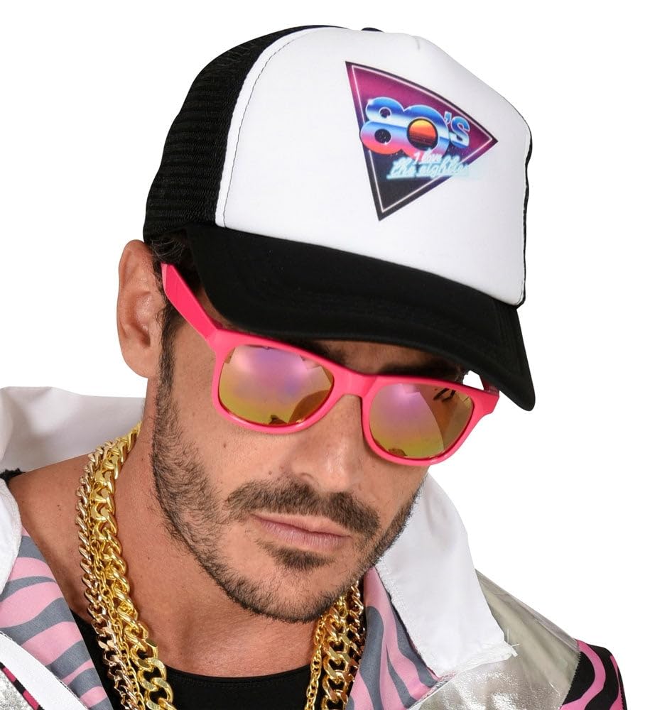 Widmann - Baseball Cap, 80s, Adjustable, Capy, Beach, Theme Party, Carnival, Multicoloured - Image 3