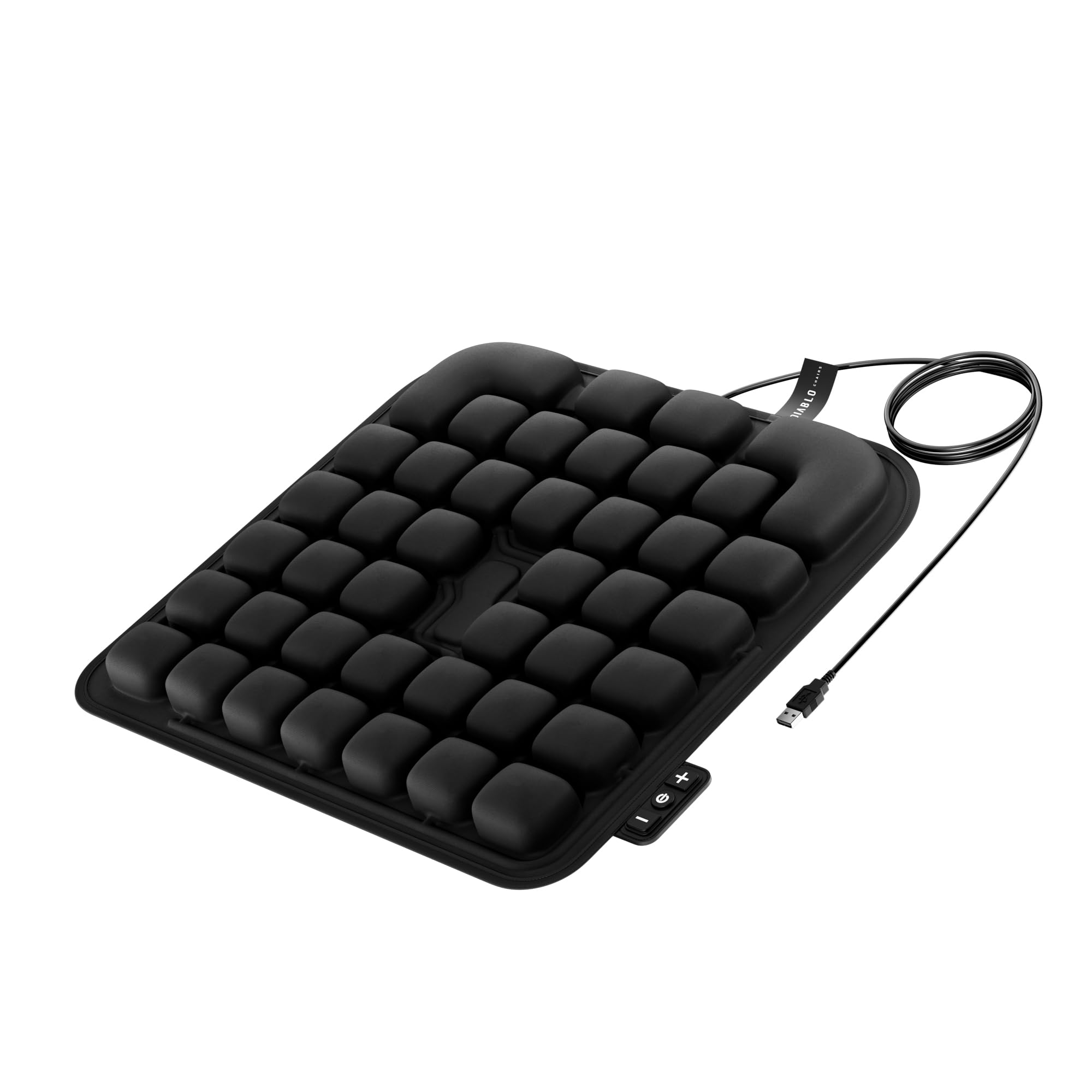Diablo Chairs Massageauflage für Bürostuhl Rückenmassage elektrisch Massagekissen Lendenmassage Sitzauflage Gaming Stuhl Auto ergonomische Massage Matte mit Luftdrucksystem