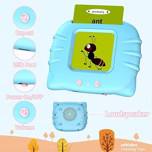 Miniatura 2 de Tarjetas didácticas parlantes para niños pequeños con 224 palabras visuales, juguetes interactivos de aprendizaje educativo ABC, juguetes de terapia