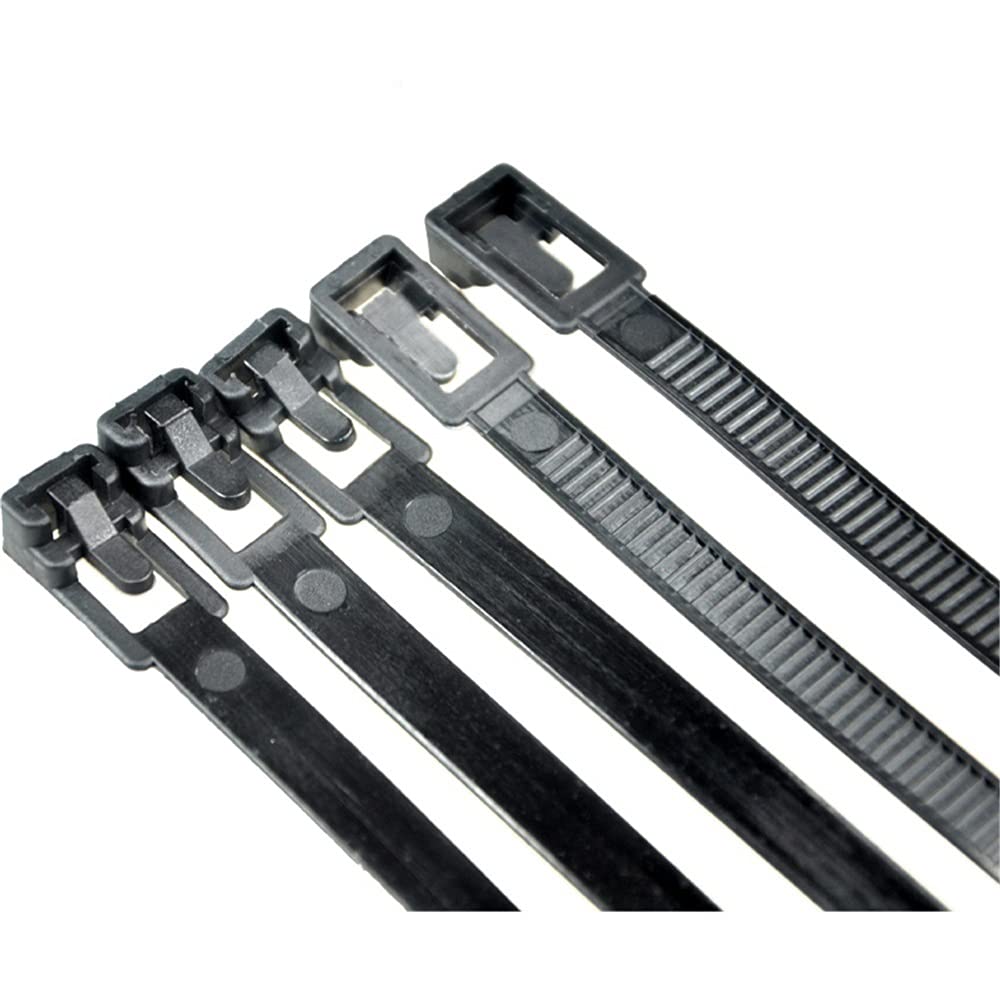 Fascette Per Cavi In Nylon Riutilizzabili Da 100 Pezzi, Fascette Di Bloccaggio Rimovibili E Riciclabili, Colori Misti (nero, Bianco, Rosso, Giallo, Blu, Verde - Foto 2