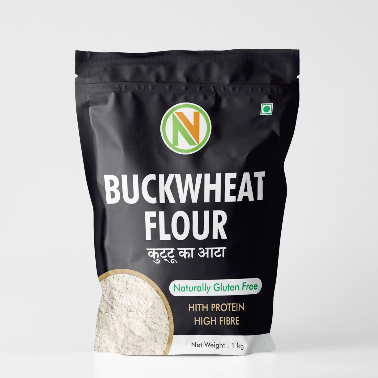 NatureVit Buckwheat, 400g | Kuttu Ka Atta | Gluten-Free Millet for Fasting, Cooking & Healthy Recipes | High in Fiber & Protein | Ideal for Navratri & Vrat | Freshly Packed