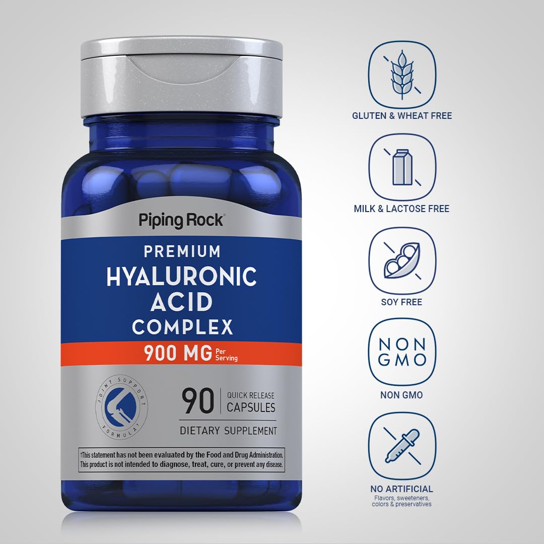 Piping Rock Hyaluronic Acid Supplement | 900mg | 90 Capsules — Amazon image 3
