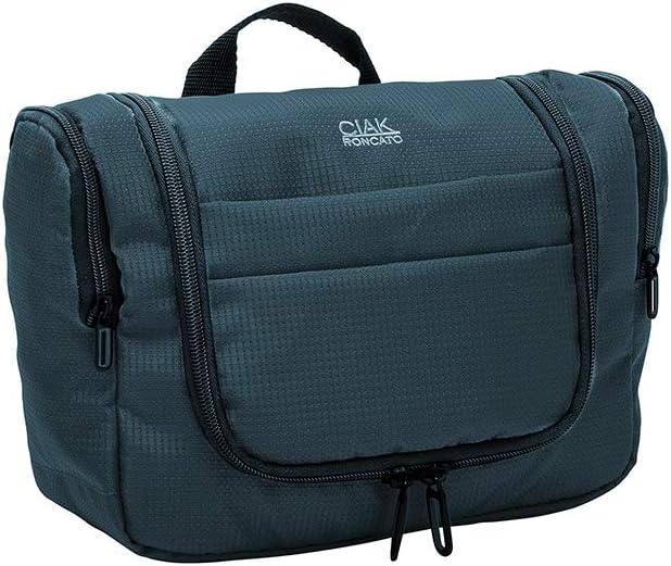 Ciak Roncato, Tote Bag Beauty da Viaggio Grande Serie Smart 32 cm in Tessuto Jacquard, Blu Navy, Nero, 32 cm, Cartella