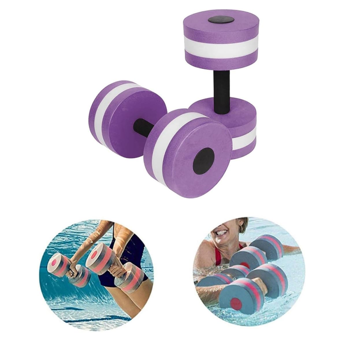 Haltères à eau en mousse pour exercices de fitness en piscine, aquagym, entraînement à la natation et rééducation