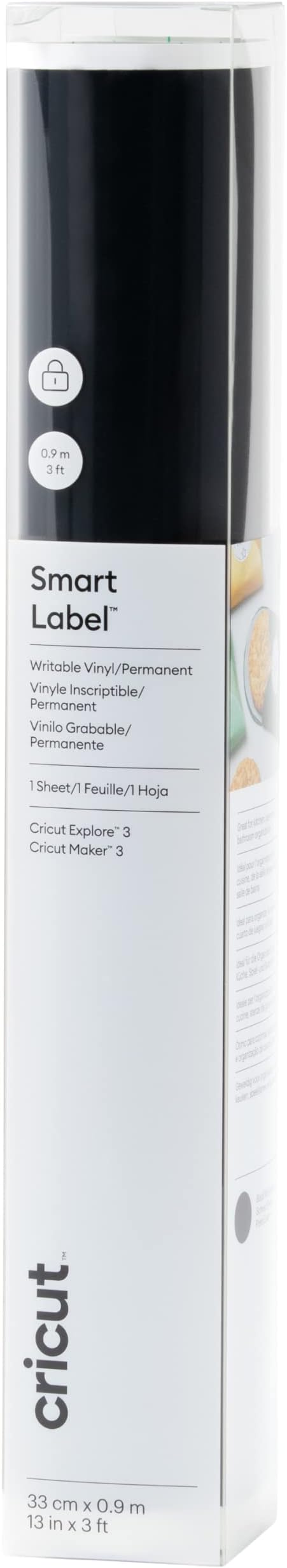CricutSmart Label Writable Vinyl – Permanent (3 ft)
