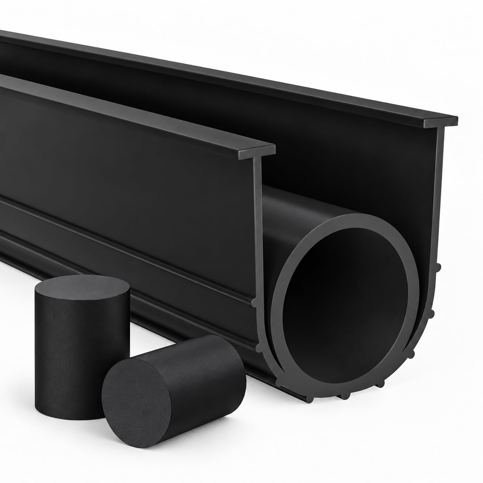 Garage Door Bottom Seal, 5/16" T-End, 4" Wide Weather Stripping, 10 ft