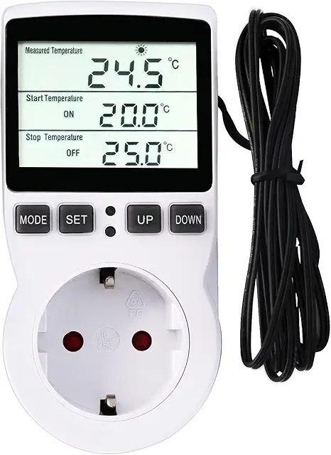 Termostato Digitale LCD Multifunzione con Timer per Riscaldamento Terrario