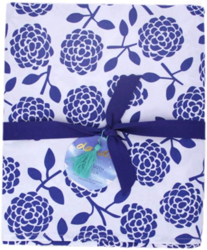 Dandi 8 Seater Oilcloth Tablecloth, Hydrangea Navy
