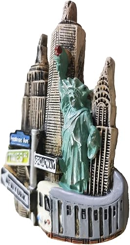 Vista 4 de Nueva York USA 3D Landmark refrigerador imán turístico recuerdos pegatinas, hogar y cocina decoración EE.UU. imán de refrigerador de China