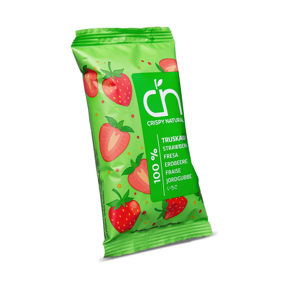 Crispy Natural Chips de Fresa 20x10 g. Chips de Frutas Secadas al Aire, Naturalmente Crujientes. Snack Saludable sin Azúcares Añadidos, Libre de Gluten. Fuente de Fibra. Pequeñas Porciones.