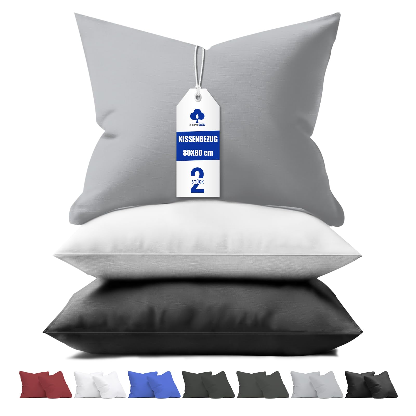aboveBED Kissenbezug, Kopfkissenbezug aus 100% Mikrofaser