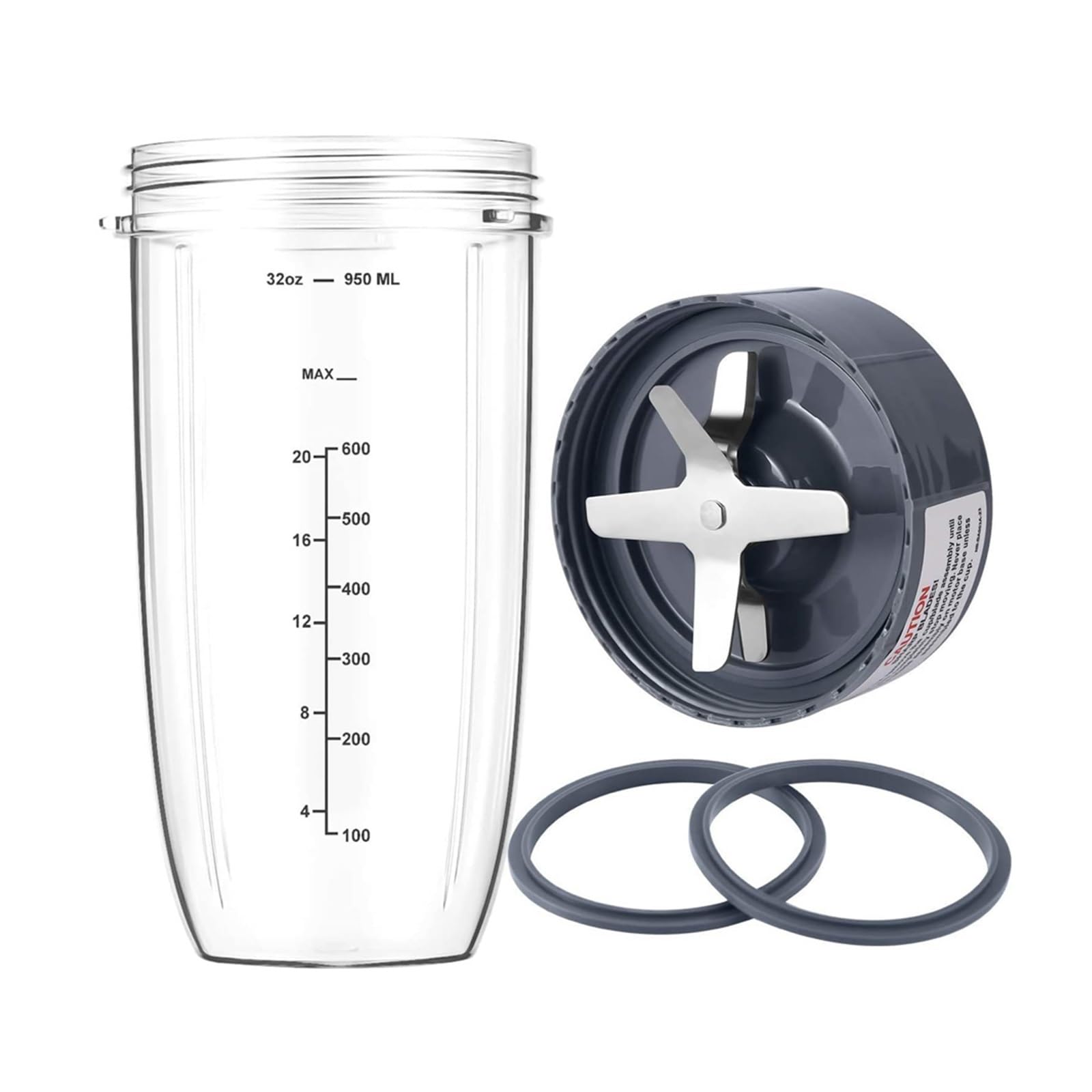 Tazza frullatore con lama, compatibile con NutriBullet, parti di ricambio for frullatore estrattore tazza grande 600w/900w/Pro 32oz
