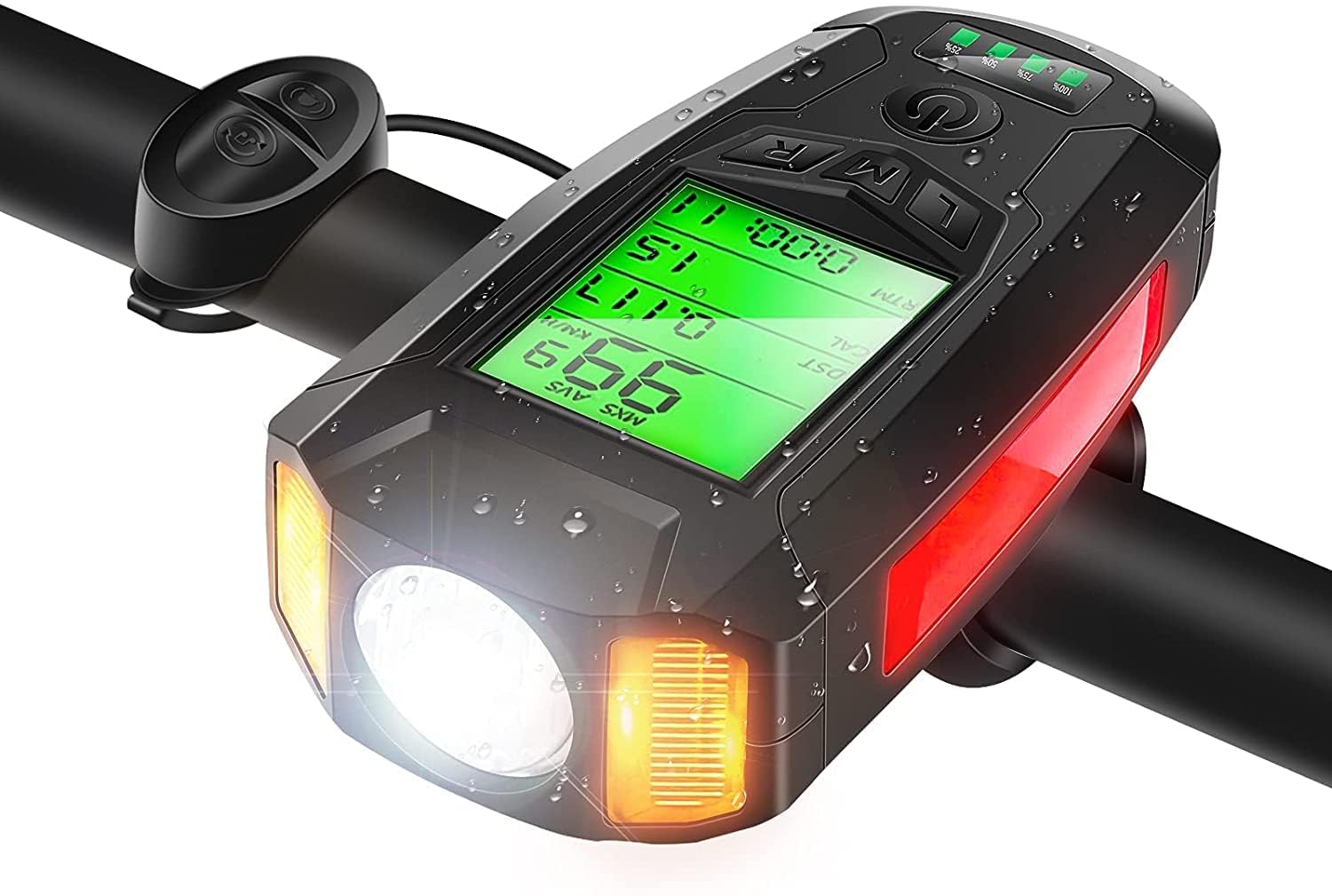 Kagbeni 3 in 1 Bicycle Lights with Speedometer Odometer USB Rechargeable Headlight Loud Bell - Multi-Function Smartwatch Light for Cycling Safety and Convenience (Blue) (B0D37T13LN) Amazon Price History, Amazon Price Tracker