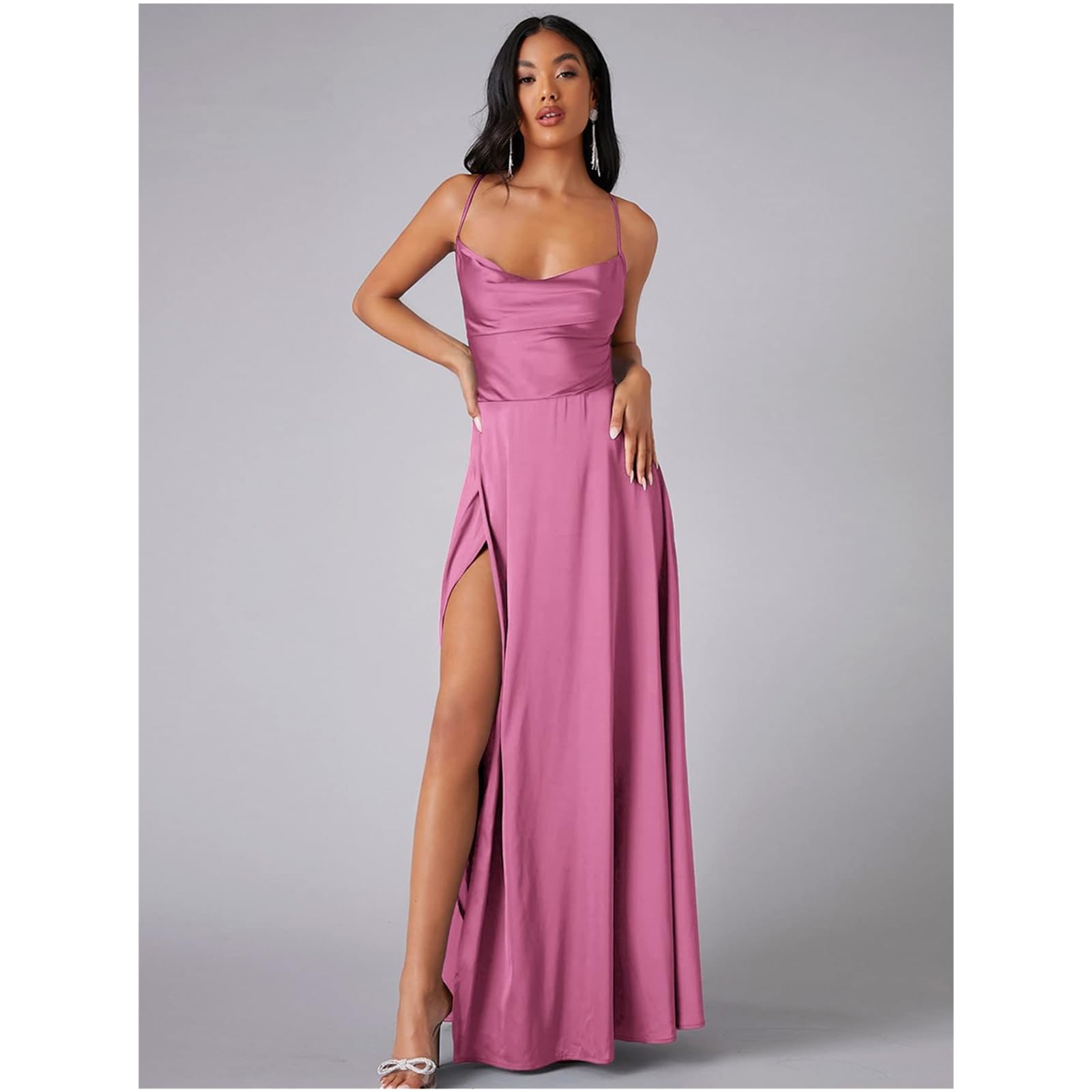 Vestido de verano para mujer, sin mangas, con abertura lateral, falda de noche, elegante, acampanada, casual, ajustado, cintura alta, HUTALIM