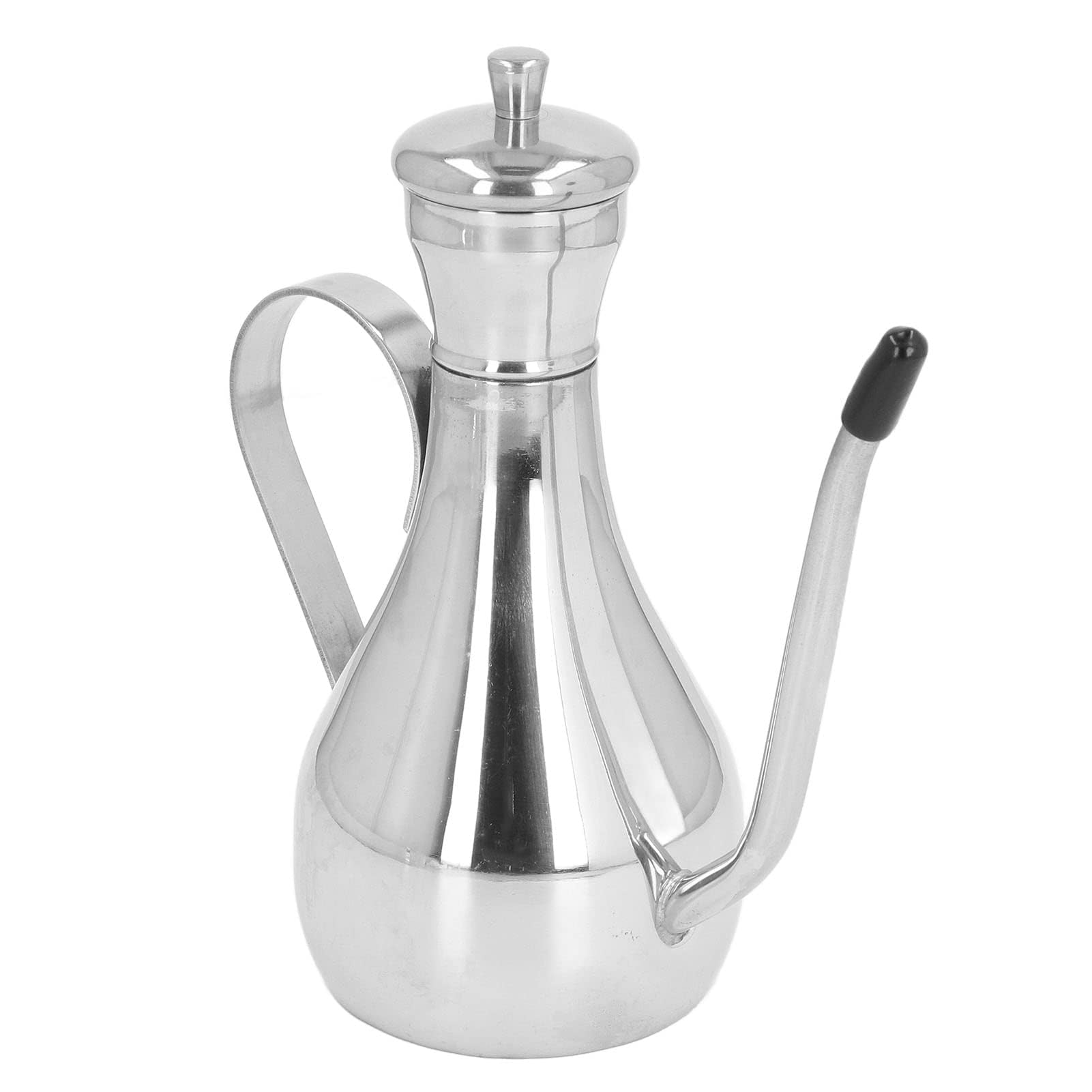 Botella de aceite de acero inoxidable 304 de acero inoxidable, dispensador de aceite de acero inoxidable, dispensador de aceite a prueba de fugas, decantador de aceite de oliva sin goteo, vinagre para
