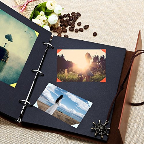 Páginas de recarga adicionales para álbumes de recortes ThxMadam, 20 hojas en negro, tamaño 21 x 15 cm, para álbumes de fotos de 22 x 18 cm miniatura 4