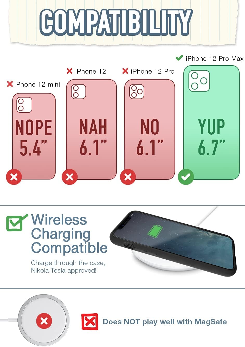 Smartish iPhone 12 Pro Max Armor Case - Gripzilla [Rugged + Protective] Slim Tough Grip Cover - (Chef's Special)