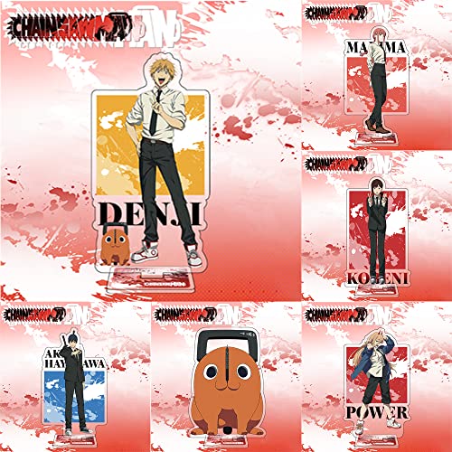 チェンソーマン アクリルスタンド アクスタ 6個セット デンジ マキマ 早川アキ パワー 東山コベニ ポチタ グッズ アクリルフィギュア 置物 台座あり 日常 装飾品 かわいい 萌えグッズ 飾り 誕生日 プレゼント