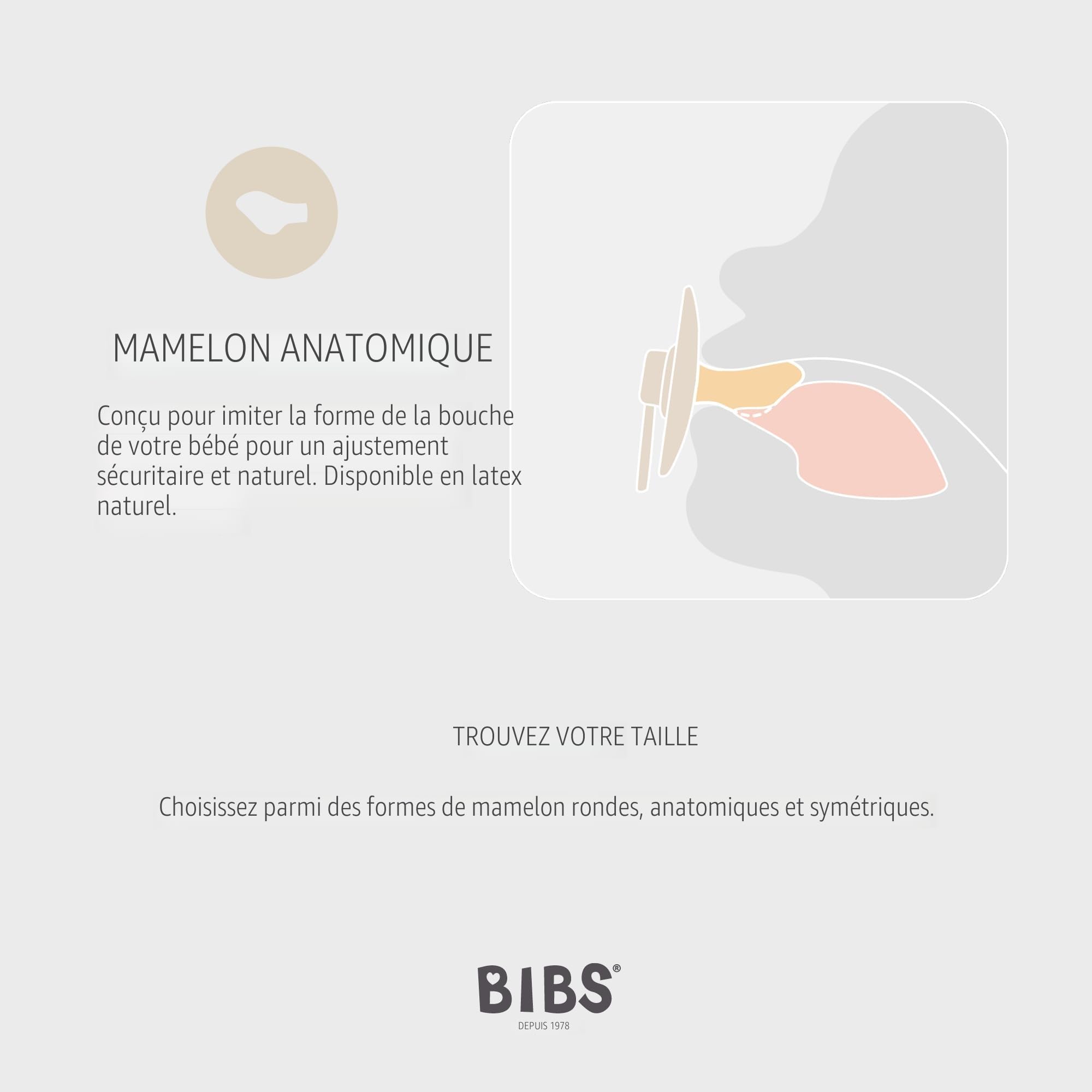 BIBS Colour Anatomical, Lot de 2 sucettes, sans bisphénol A, Téterelle anatomique. Latex de caoutchouc naturel, Fabriqué au Danemark. Taille 1 (0-6 mois), Woodchuck/Blush - 4