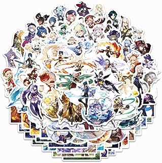 [100 PCS]QYZHIZ Mixed Sticker, Genshin Impact Game Sticker, Yuanshen Game Sticker, Colourful Stickers, Waterproof Stickers, for Laptop, Skateboard, Water Bottle, Computer, Skate, Phone, Bike, Guitar.