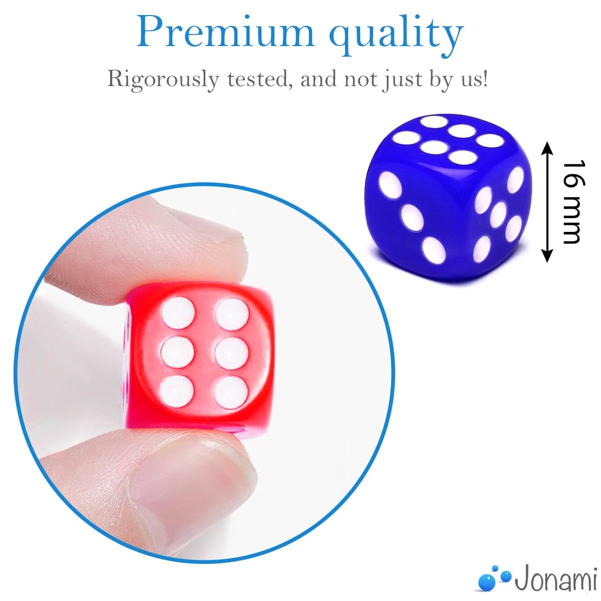 Juego de 10 dados multicolor, 16 mm, acrílico, 6 caras para juegos de mesa y accesorios
