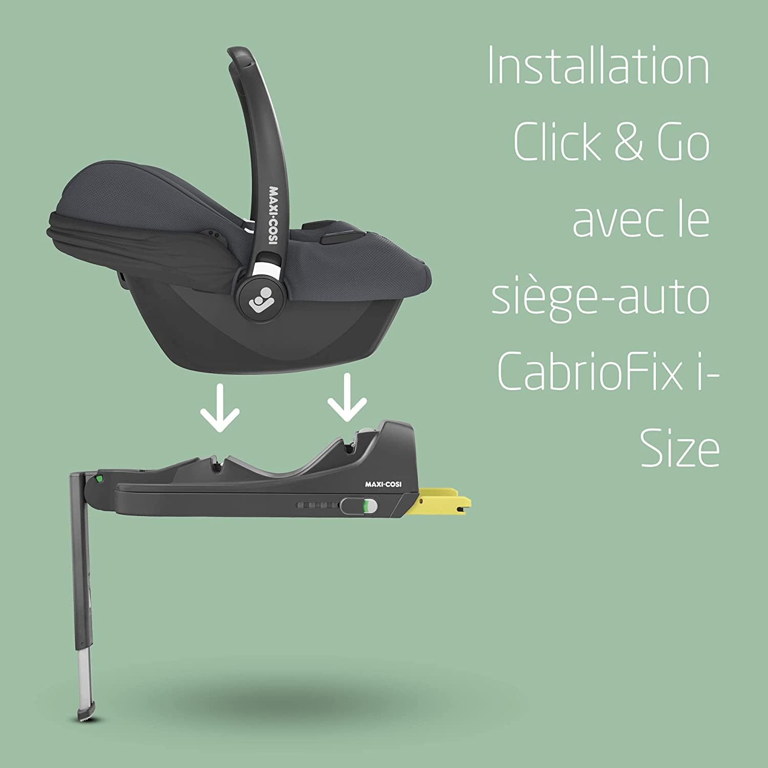 Maxi-Cosi Base siège-auto pour cosi CabrioFix i-Size, base siège auto ISOFIX, 40-75 cm, 0-12 kg, Noir