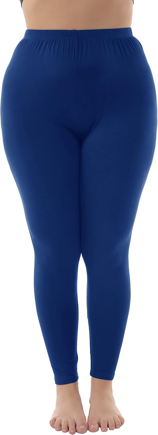 ZERDOCEAN Women's Plus Size Stretchy Soft Lightweight Full Length Leggings - Image 2