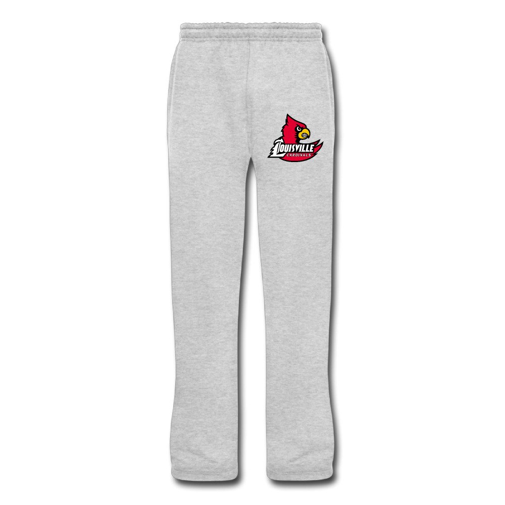 Men's Louisville Cardinals Sweatpants Ash Jogging Pants