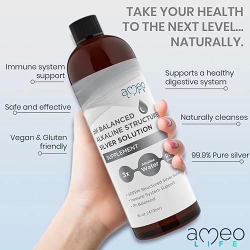 Miniatura 3 de Líquido de plata coloidal - Agua de plata estructurada con 30 ppm de plata coloidal pH equilibrado para el sistema inmunológico diario y el apoyo