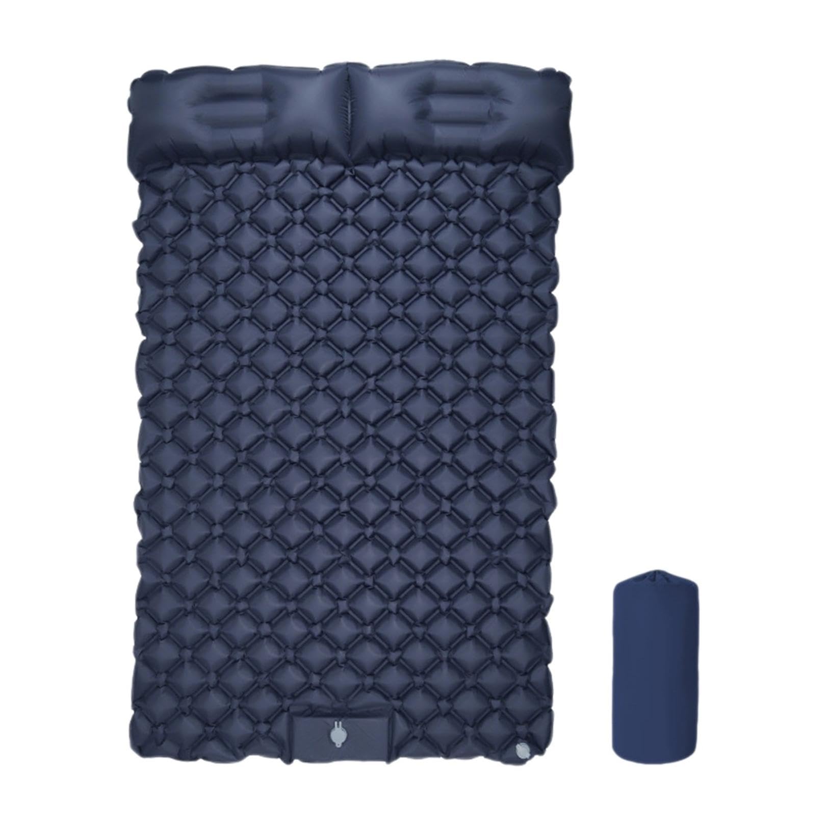 Colchón de Camping para 2 Personas – 180 x 120 x 14 cm – Plegable Ultraligero Alfombra de Suelo de Camping ampliada y Espesada – Neumático con Bomba de Aire de Pedal – Ideal para Tienda de Acampada