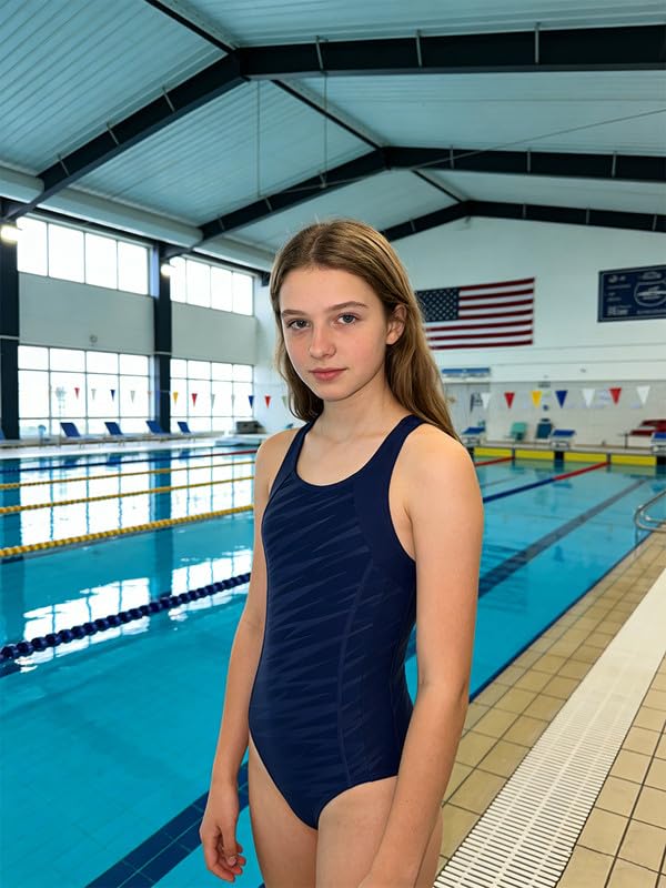 Image of beautyin Girls Swimsuit One Piece Swimwear Athletic Competition Bathing Suit 7-16Y