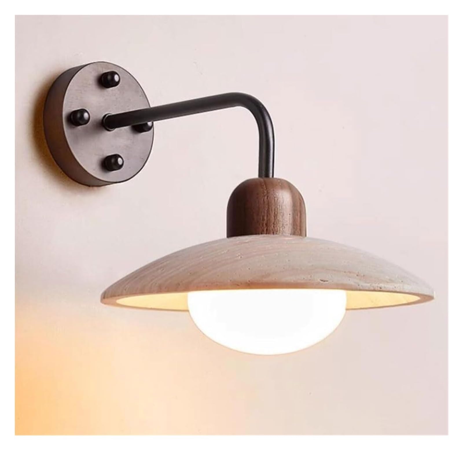 Designer Home Decorative Wall Lamp, Nordic Wabi-Sabi Style Wall Lights, Minimalist Living Room Sofa Sconce Light, Bedside Ambience Lamps, Bedroom Wall Mount Light Fixture, For Dining Room(Walnut)