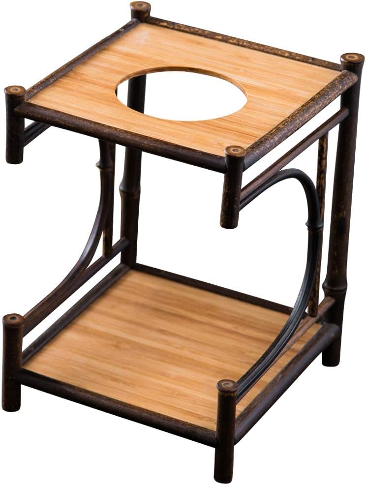 Yamashita Kogei 182287 Dripper, Brown, W 6.1 x D 5.9 x H 7.8 inches (15.7 x 15 x 19.7 cm), Made in Japan, Black Bamboo Drip Stand