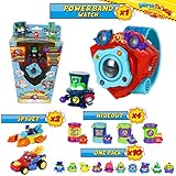 SuperThings Secret Spies Serie – Power Band y Pack Sorpresa 16 Sets | Contiene Power Band Watch, 10 Sobres One Pack, 4 Secret Hideout y 2 Spy Jets | Juguetes y Regalos para Niños Cumpleaños