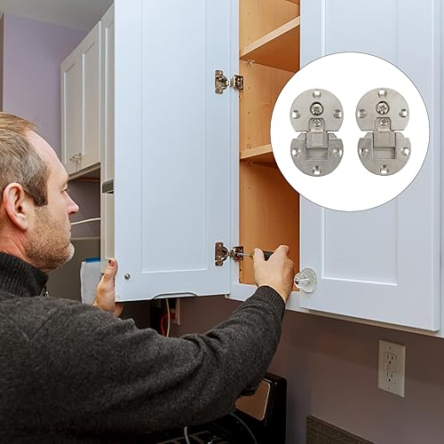 Miniatura 6 de TEHAUX Bisagra plegable para secretaria, bisagra de escritorio, bisagra oculta, mesa de gabinete, bisagras de tapa con solapa plegable, Bisagras