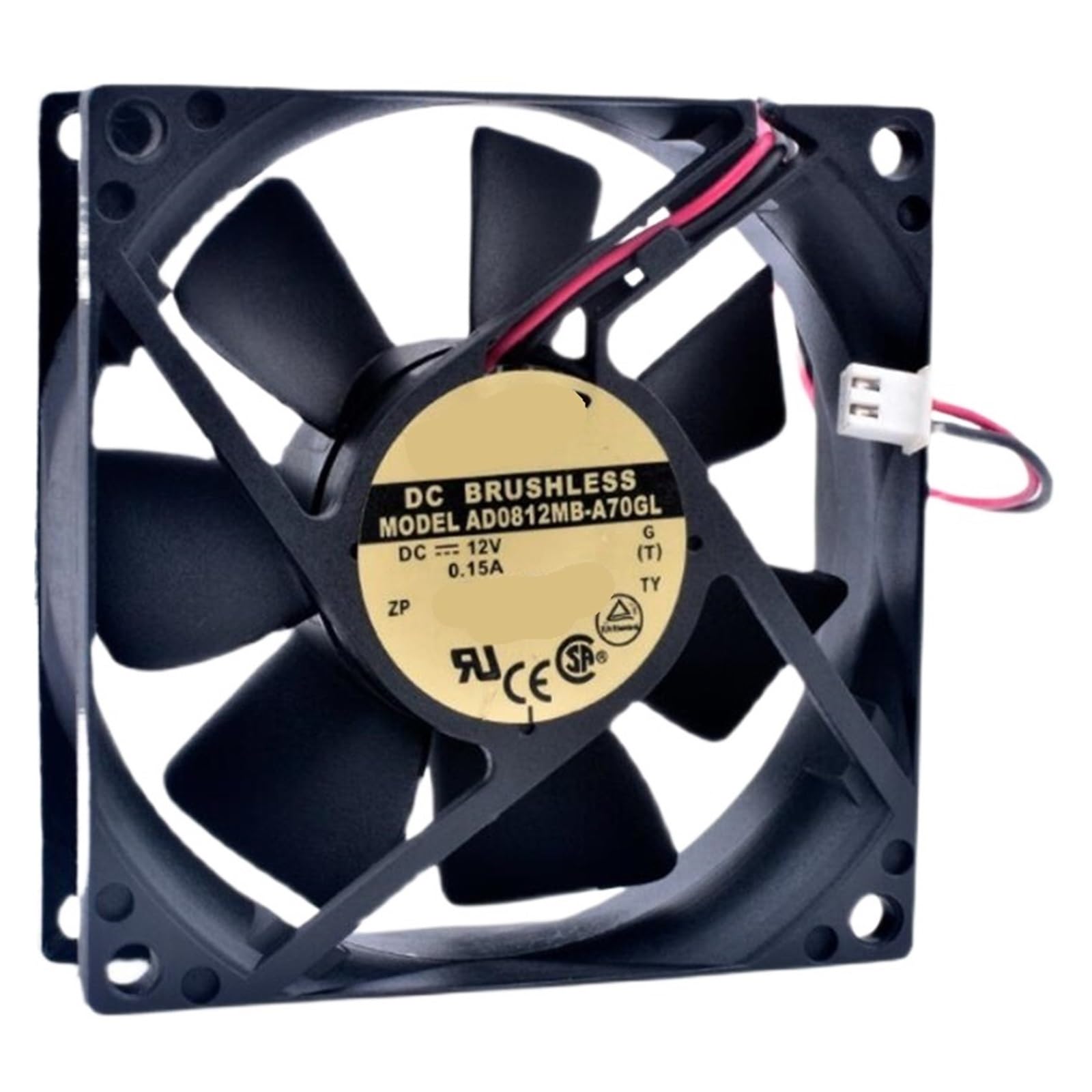 YMUGUEGH AD0812MB-A70GL 12V 0.15A 8025 Two-wire cooling fan