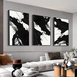 26 Black and White Kitchen Ideas That Never Go Out of Style 28 Wall Art Framed Canvas Posters Prints Black White Abstract Shapes Minima...