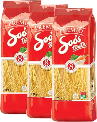 3 x Soós Feine Fadennudeln 3x200g Premio 8 Eier finom cérnametélt aus Ungarn 600g=3Packungen Cover