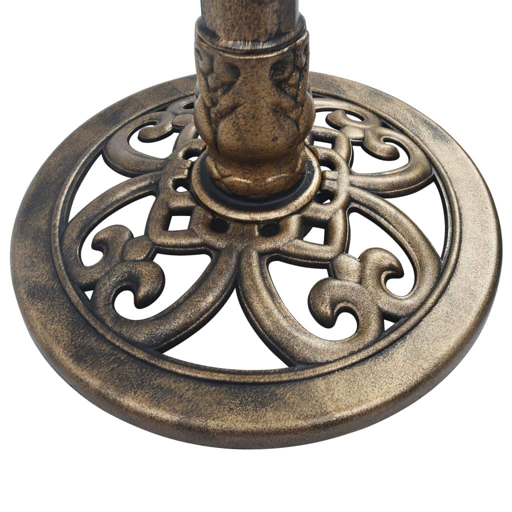 Fuente para Pájaros con Bomba Integrada, Bebedero y Bañera para Jardín, Plástico Resistente a la Intemperie, Color Bronce, 50x91 cm, 6W, 220-240V, para Patio, Balcón y Exterior
