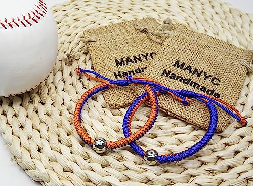 handmade braided bracelets baseball gifts for boys adjustable wristbands with baseball beads inspirational baseball bracelets for girls teens adults