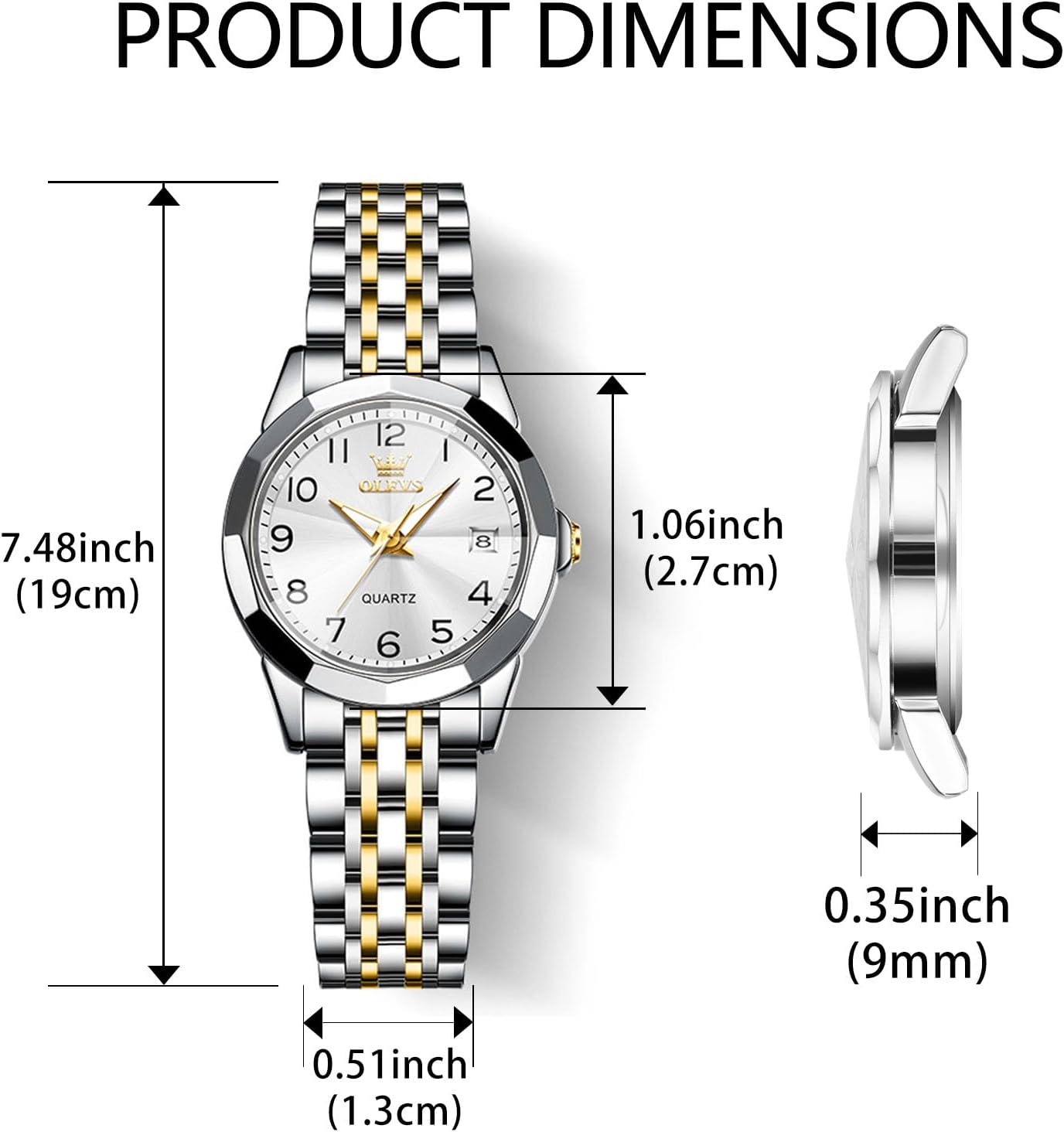 OLEVS Women Watch, Small Face Stainless Steel Strap Round Watch for Ladies, Roman Numerals Luxury Diamond Watch Waterproof Analog Quartz with Date Watch for Women 7 61zOSRHv28L. AC SL1500