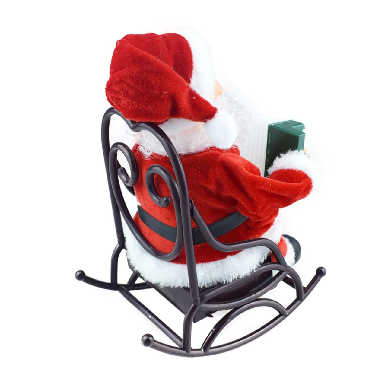 1pezzi Santa Claus Rocking Chair Musica Elettrica Decorazione Natalizia Per Interni Giocattolo Elettronico Per Di Natale Festivo