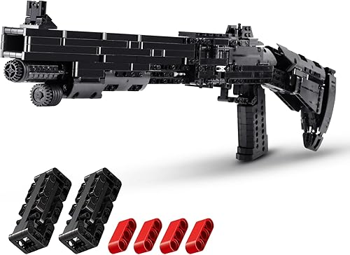 Building Bricks - Pistola modelo M4 para adolescentes y adultos, kit de modelo mecánico de simulación de ensamblaje de partículas pequeñas (más de
