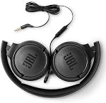 JBL Tune 500 Wired Supra-Aural Headset w/One Button Remote/Mic - Black